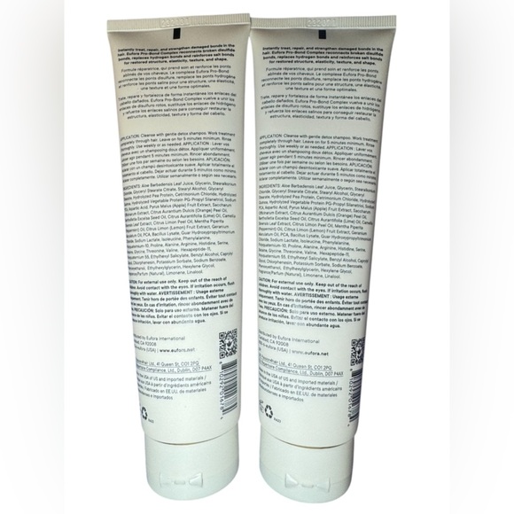 2 X Eufora Bond Treatment Repair 5 Fl Oz. 148 ML Bundle of 2 Brand New Sealed - Picture 7 of 12